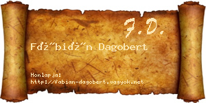 Fábián Dagobert névjegykártya